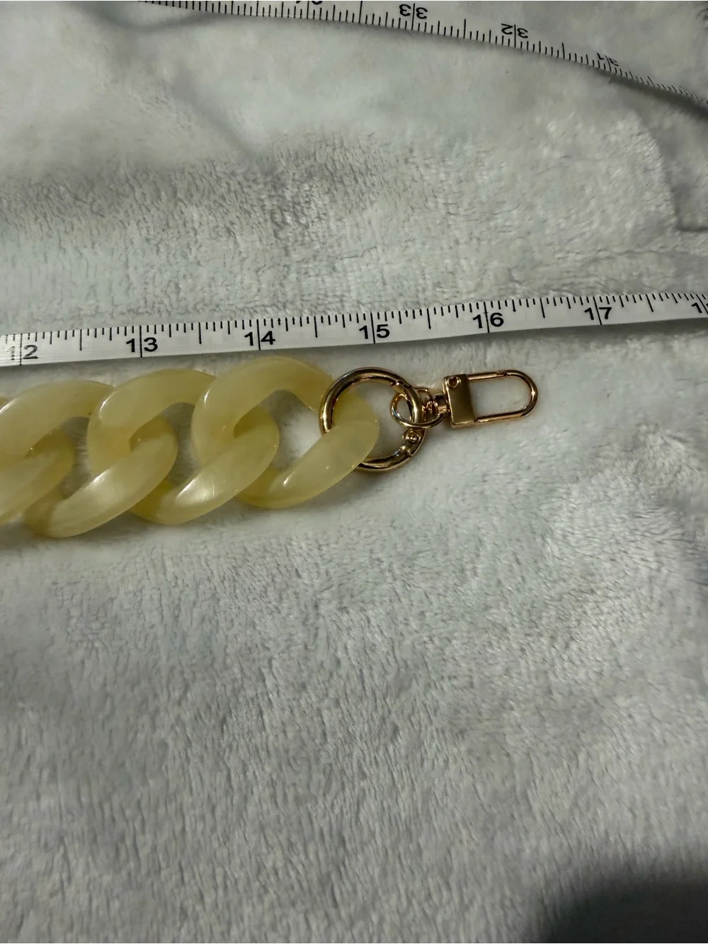 Yellow Marble Resin Chain Purse Charm
